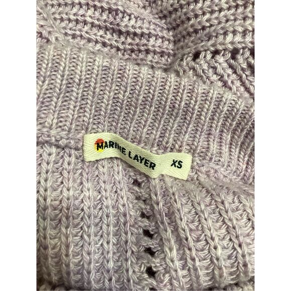 Marine layer Olivia Lavender Heather Cashmere Blend Sweater - Picture 13 of 14